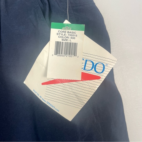 New Vintage Speedo Swim Shorts Trunks Mens SZ large Mesh Lined 2001 Blue - Picture 2 of 6